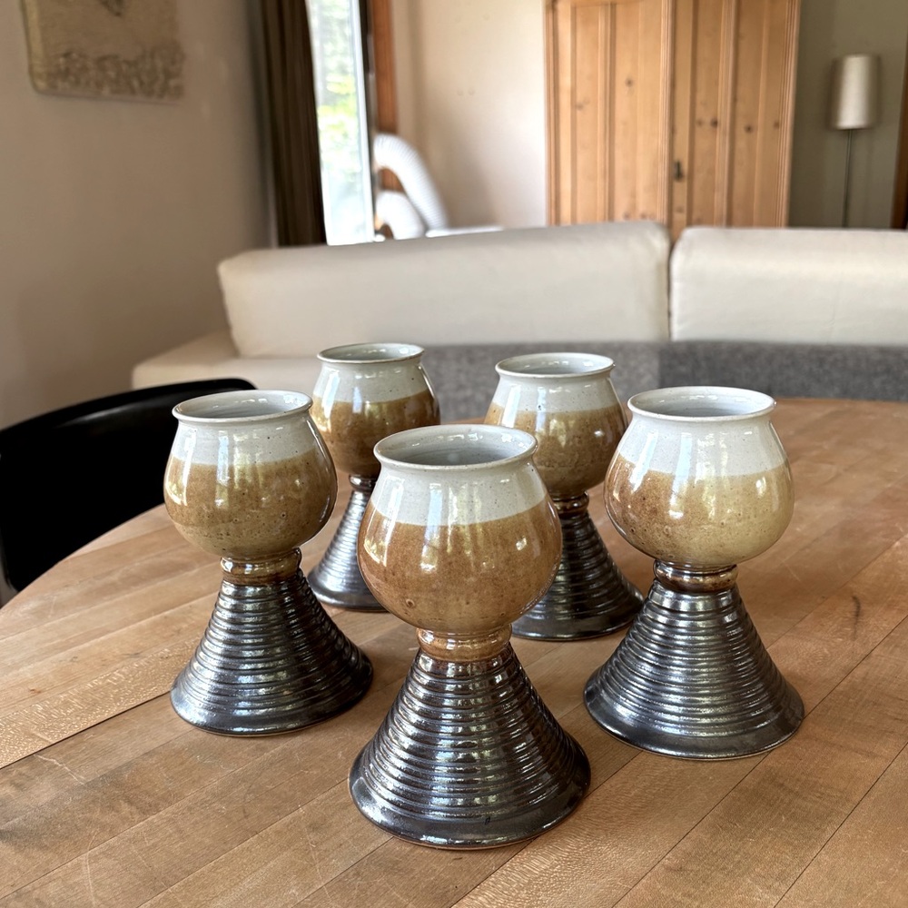 Vintage Studio Pottery Goblets